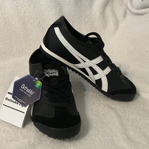 Onitsuka Tiger Kids Black and White Sneakers